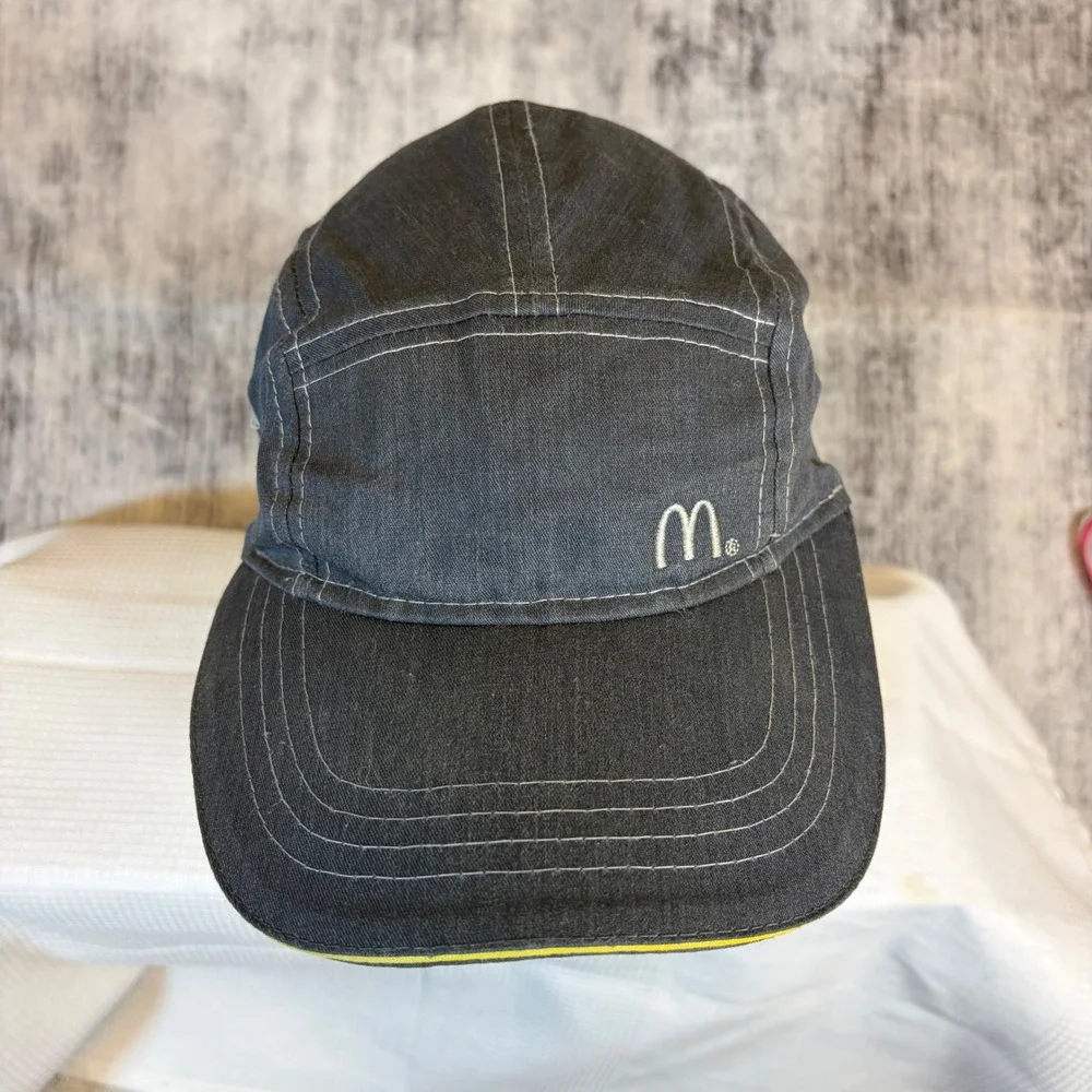 McDonalds Timeless Elements 5 Panel Hat Gray Employee Uniform Cap Adjustable
